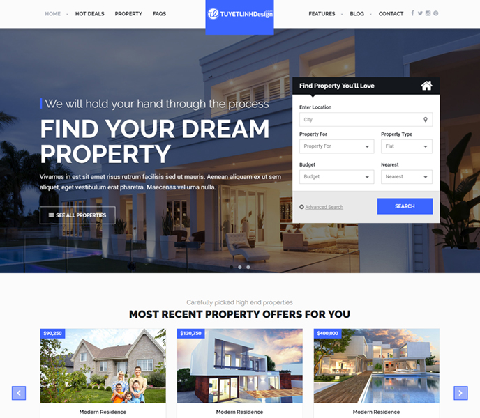 Mẫu Website Bất Động Sản - WDBDS - 9